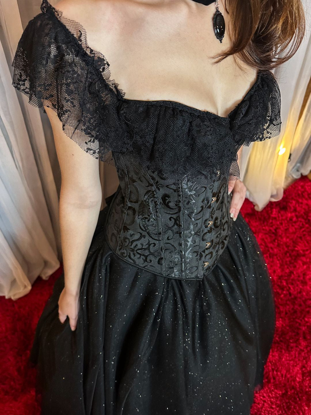 Corset Manga Curta - Preto