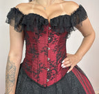 Corset Manga Curta - Vermelho