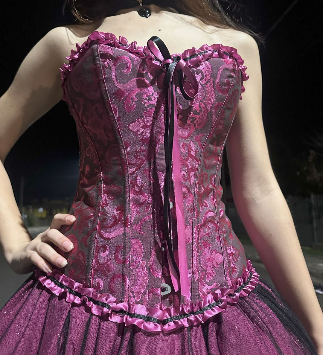 Corset Sem Mangas - Rosa