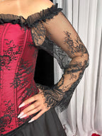 Corset Manga Longa - Vermelho