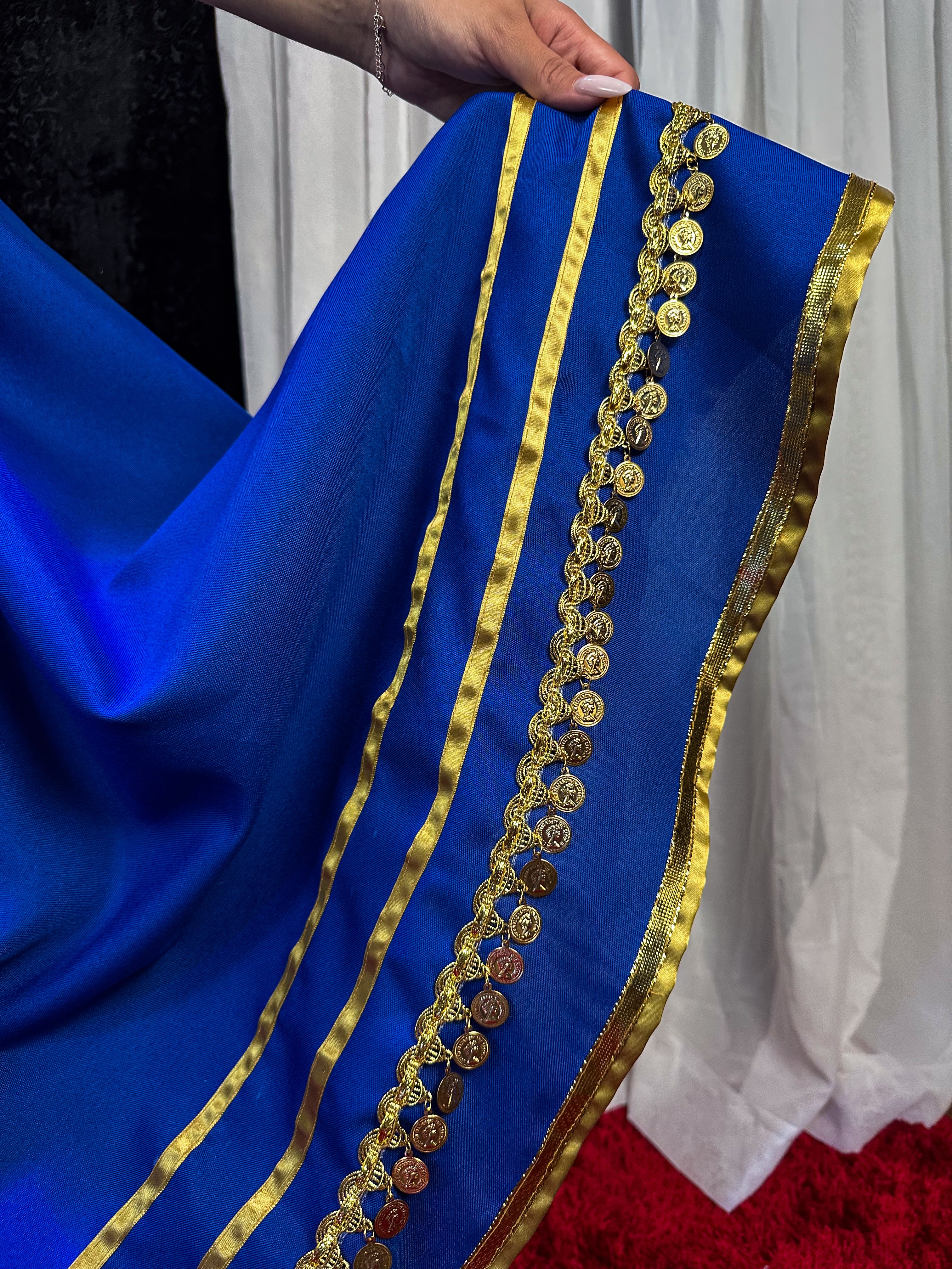Saia Cigana com Moedas - Azul