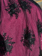 Saia de Renda com Brilho - Rosa e Preta