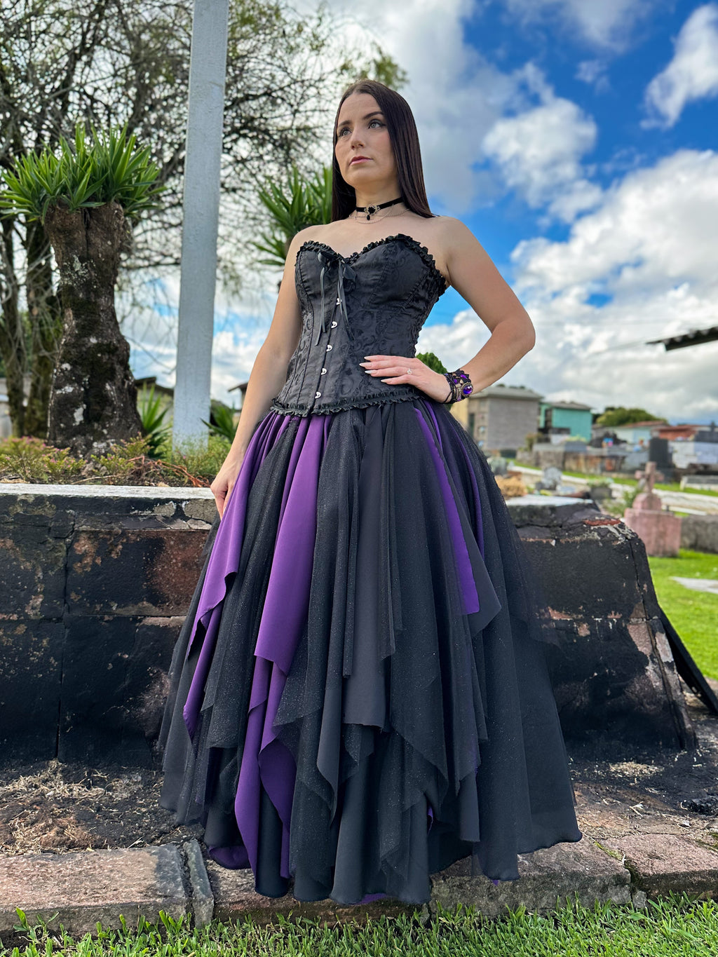 Saia de Retalhos - Roxa