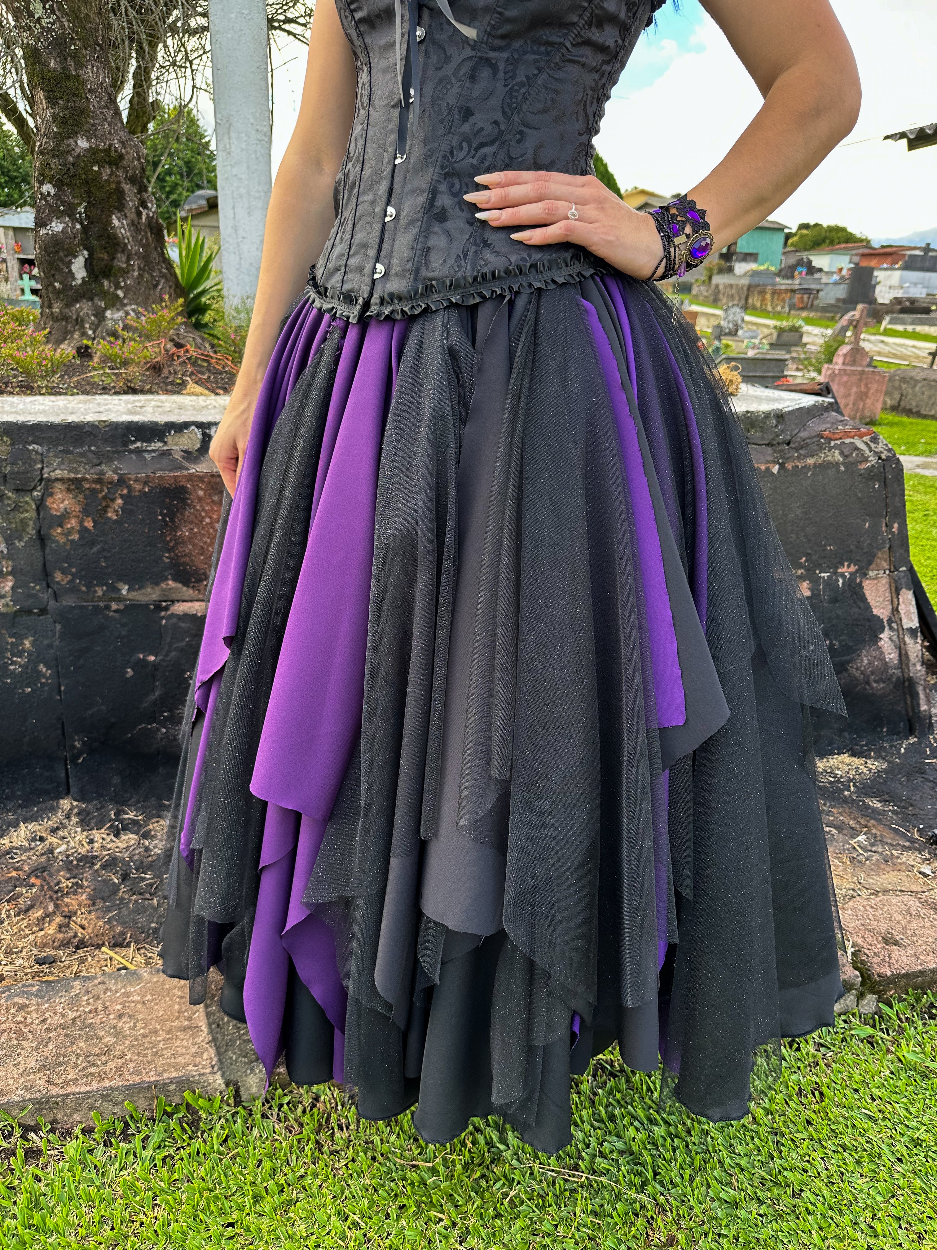 Saia de Retalhos - Roxa