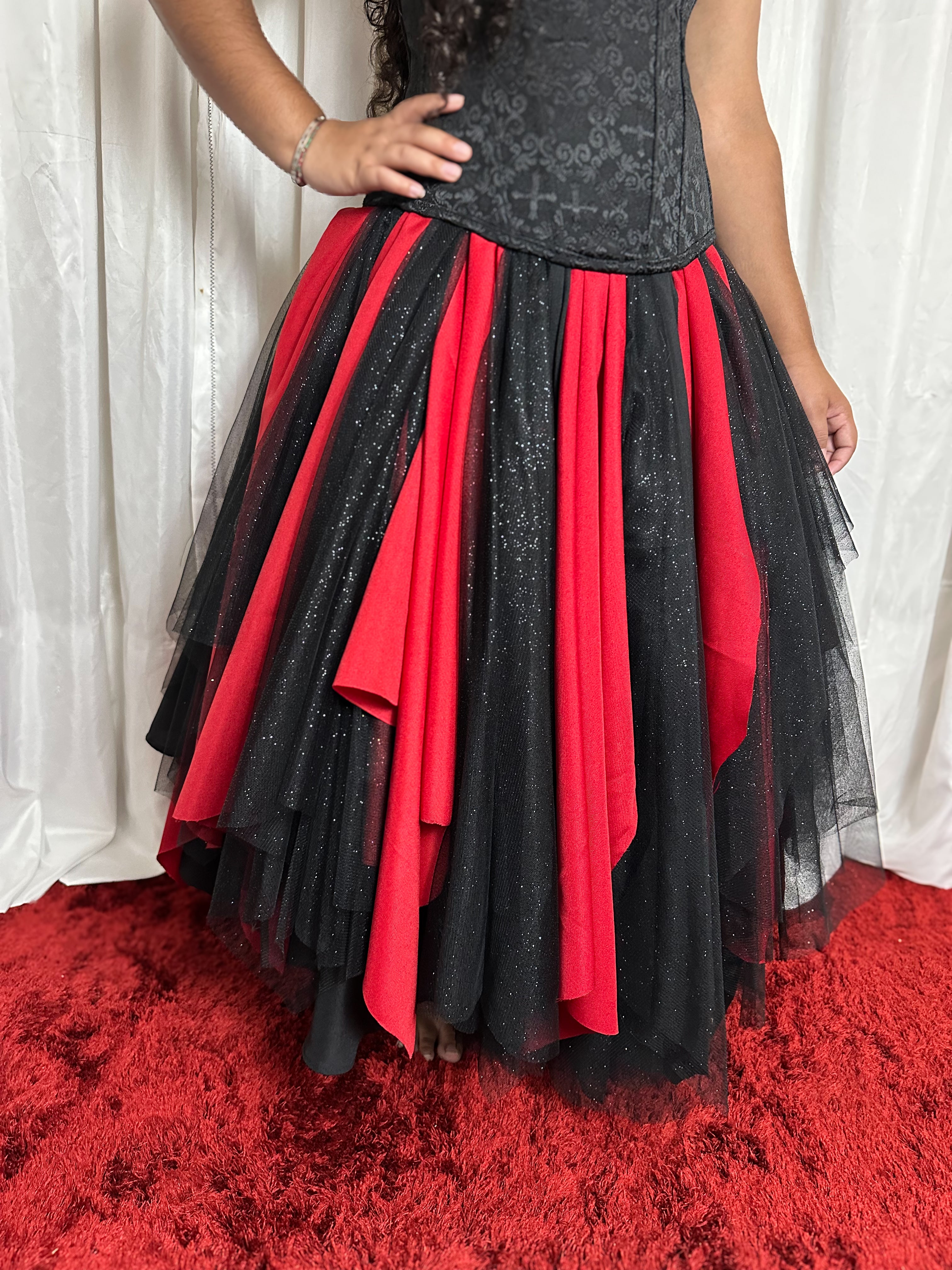 Saia de Retalhos - Vermelha