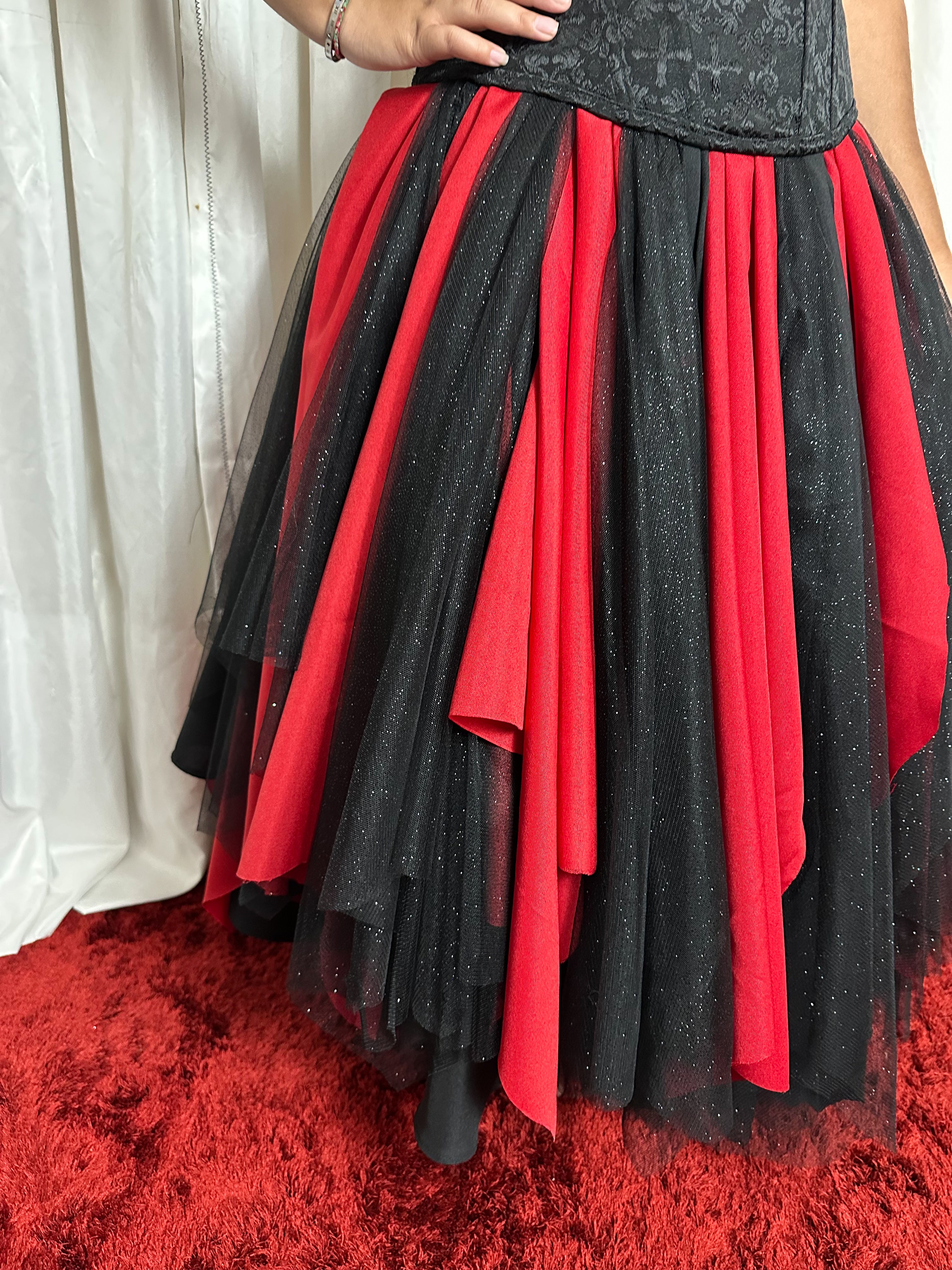 Saia de Retalhos - Vermelha