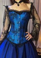 Corset Manga Longa - Azul
