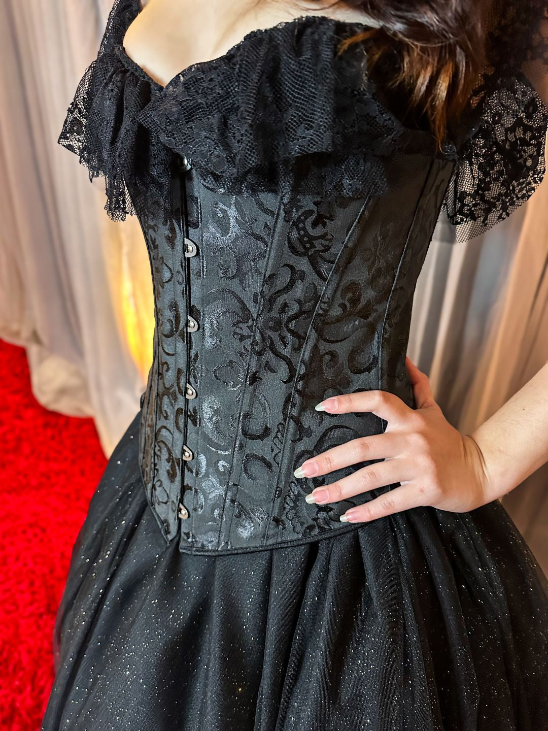 Corset Manga Curta - Preto